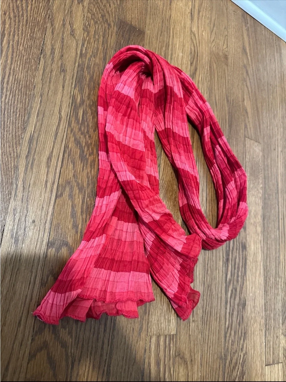 Stylish Red Striped Women’s Scarf